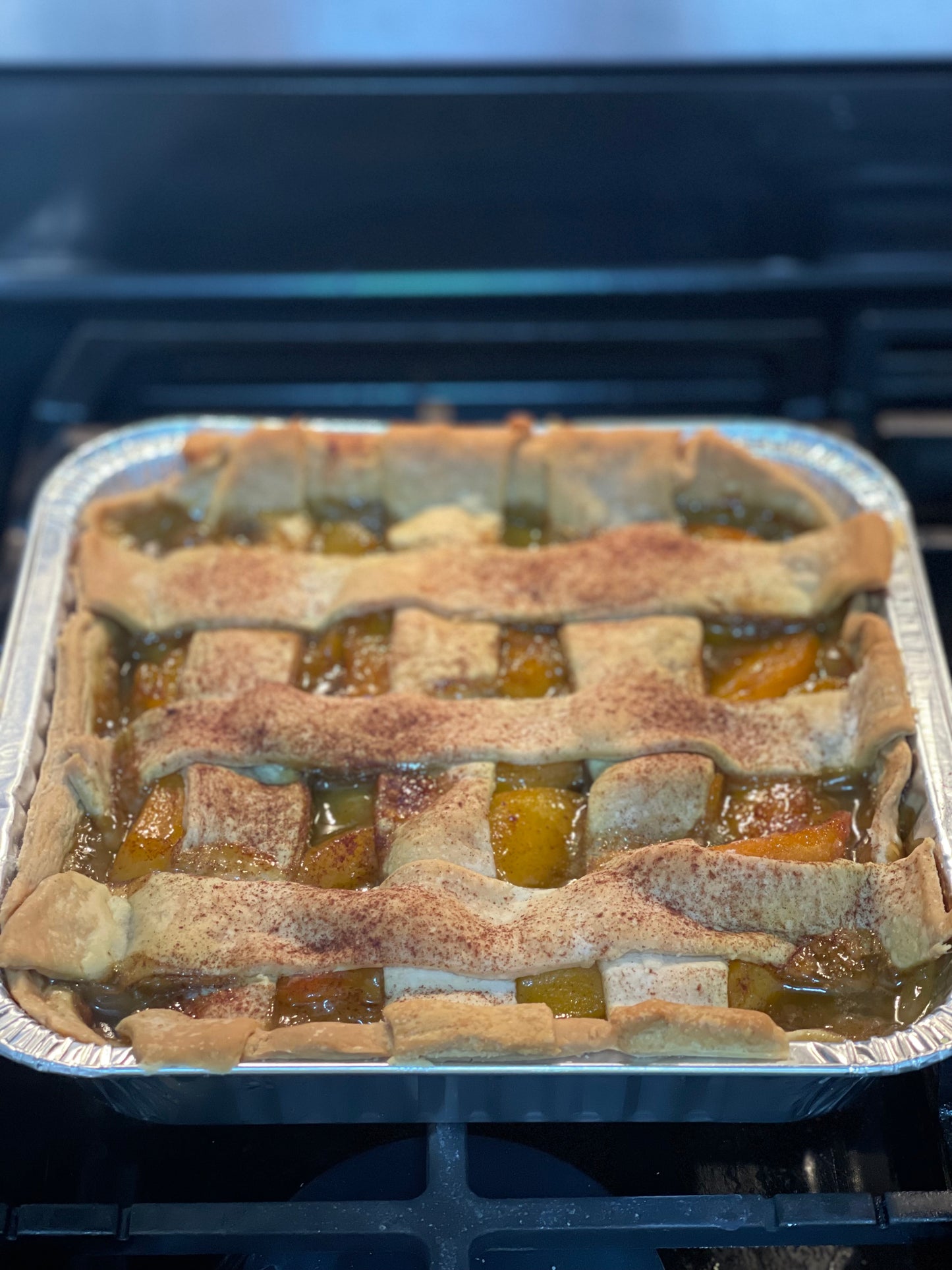 Sky High Peach Cobbler